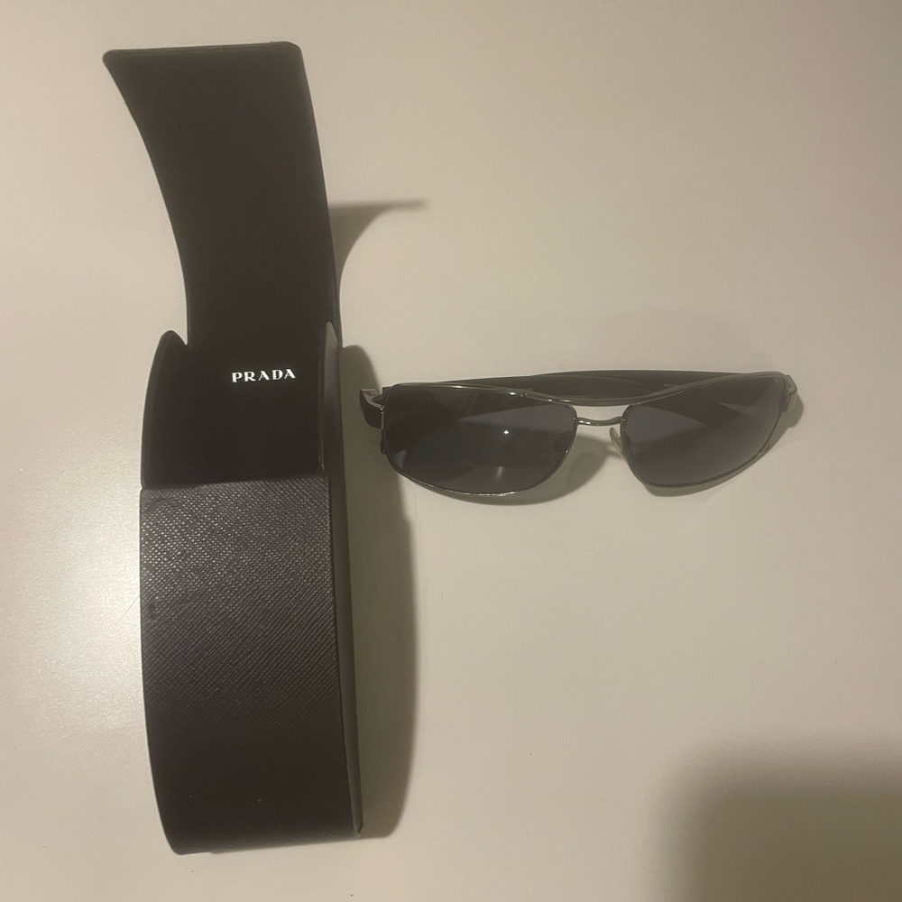 Prada SPS50L 1AB-5Z1 Polarized Sunglasses - 5915 140 (Gunmetal/Grey)